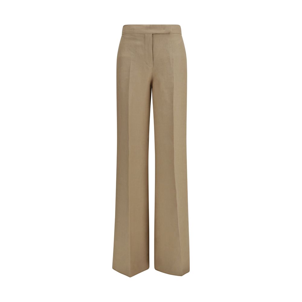Max Mara Beige Linen Casual Pants Max Mara
