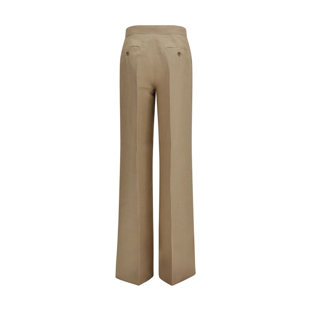 Max Mara Beige Linen Casual Pants Max Mara