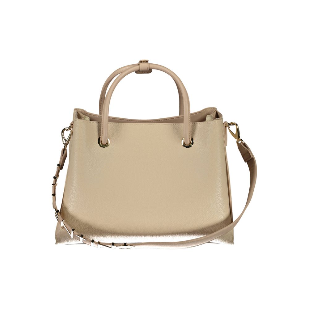 Mario Valentino Beige Polyurethane Women's Bag with Handles and Compartments Mario Valentino