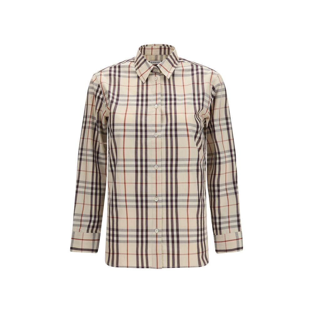 Burberry Beige Cotton Pattern Shirt Burberry