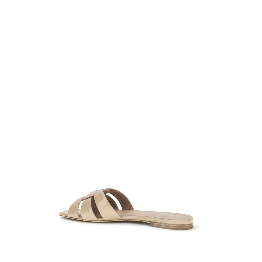 Saint Laurent Multicolor Calf Leather Bos Taurus Flat Sandals Saint Laurent