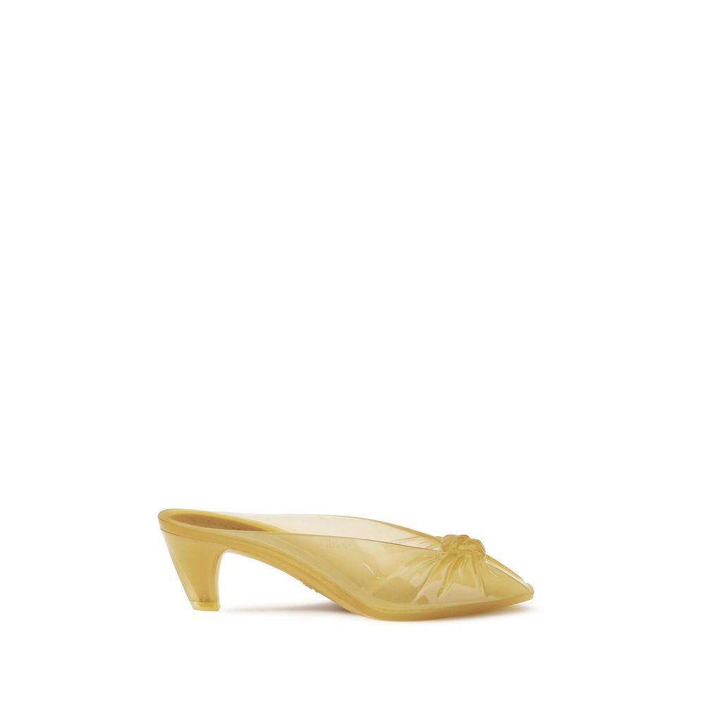 Chloé Beige Rubber Mules Chloé