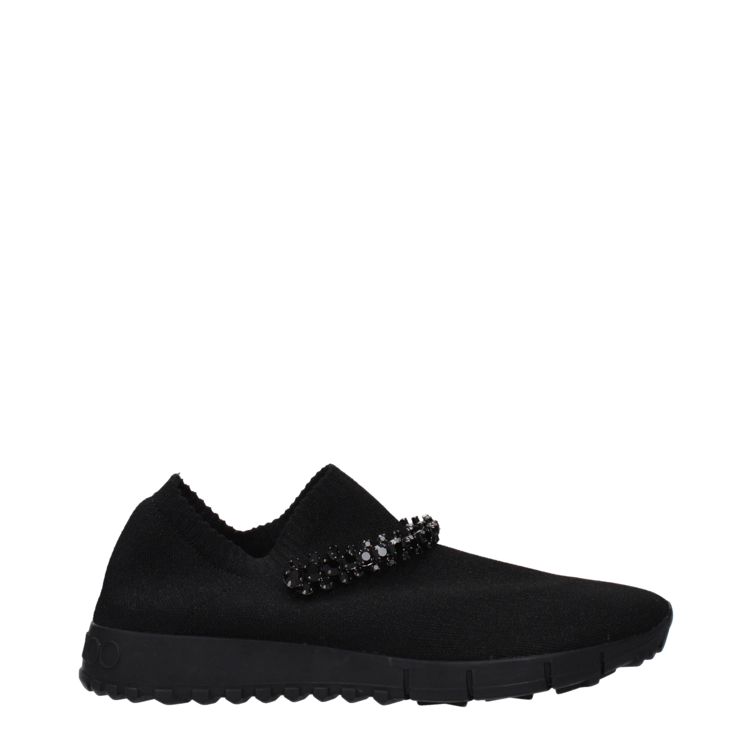 Jimmy Choo Black Fabric Slip-On Loafers Jimmy Choo