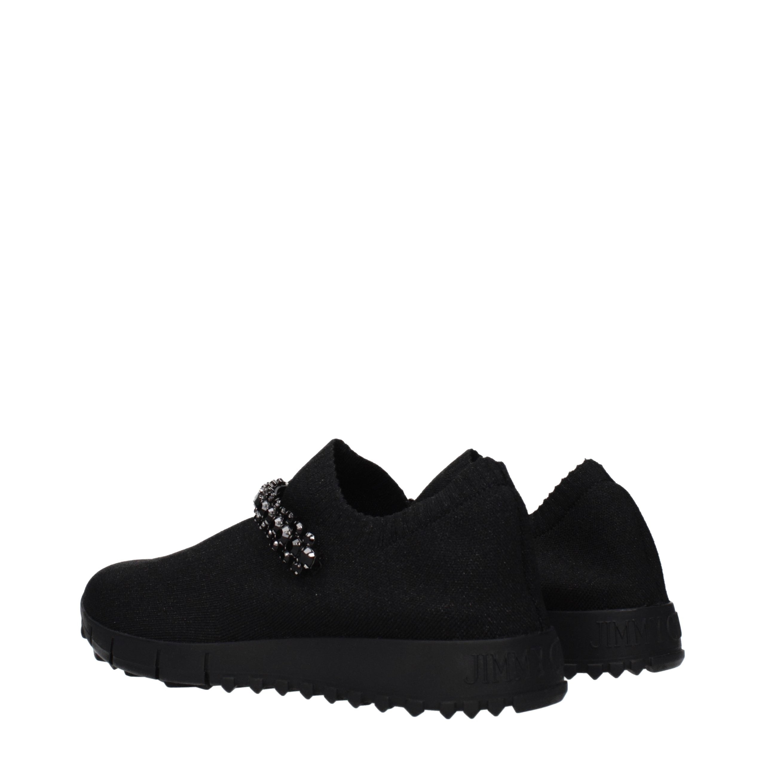 Jimmy Choo Black Fabric Slip-On Loafers Jimmy Choo