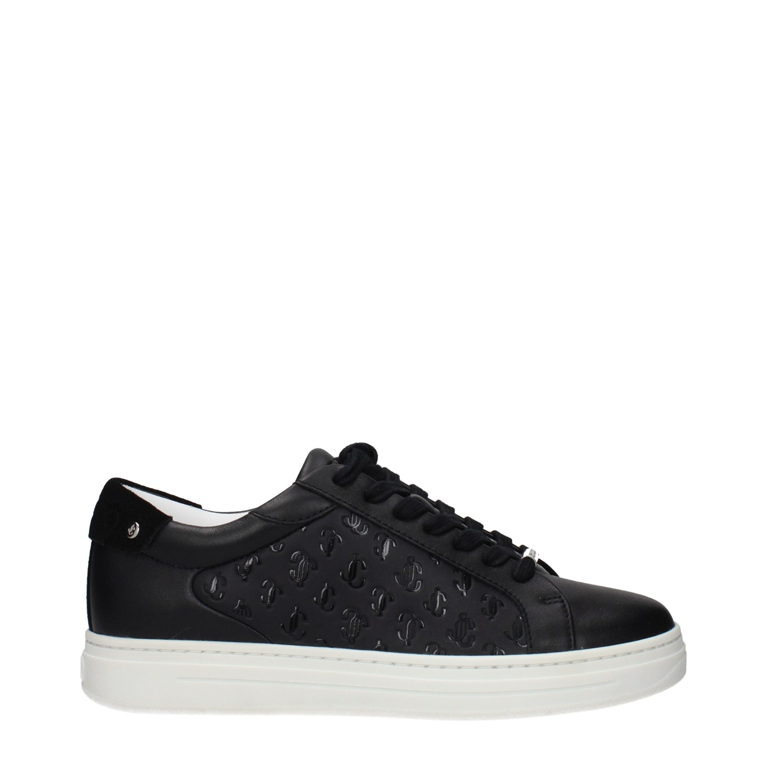 Jimmy Choo Black Leather Low Top Sneakers Jimmy Choo