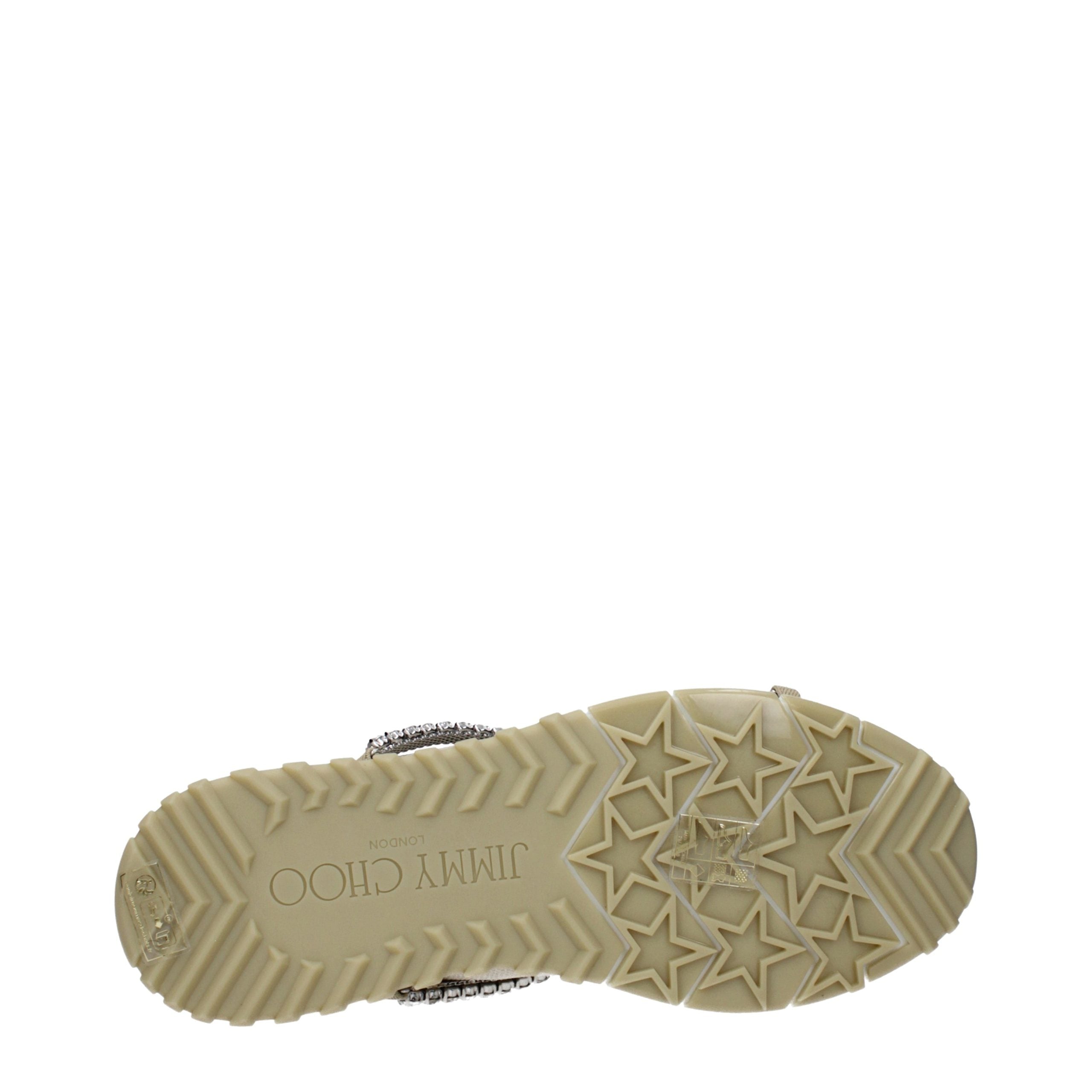 Jimmy Choo Beige Fabric Slip-On Loafers Jimmy Choo