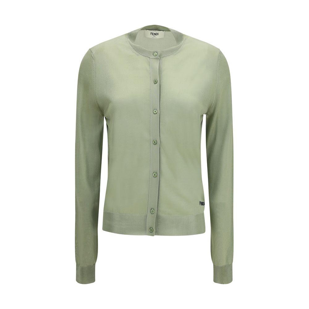 Fendi Bicolor Viscose Cardigan Fendi