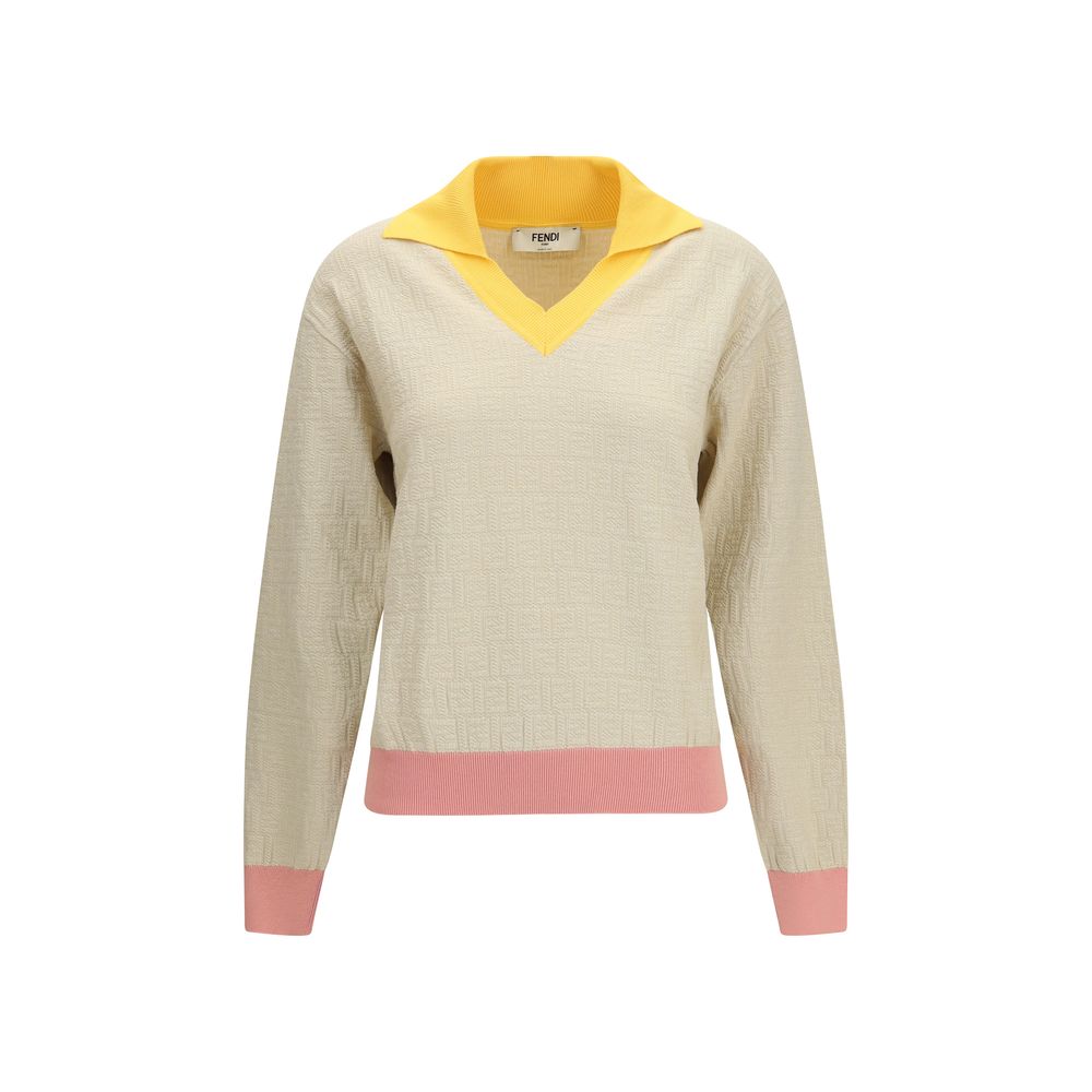 Fendi Beige Cotton Sweatshirt Fendi