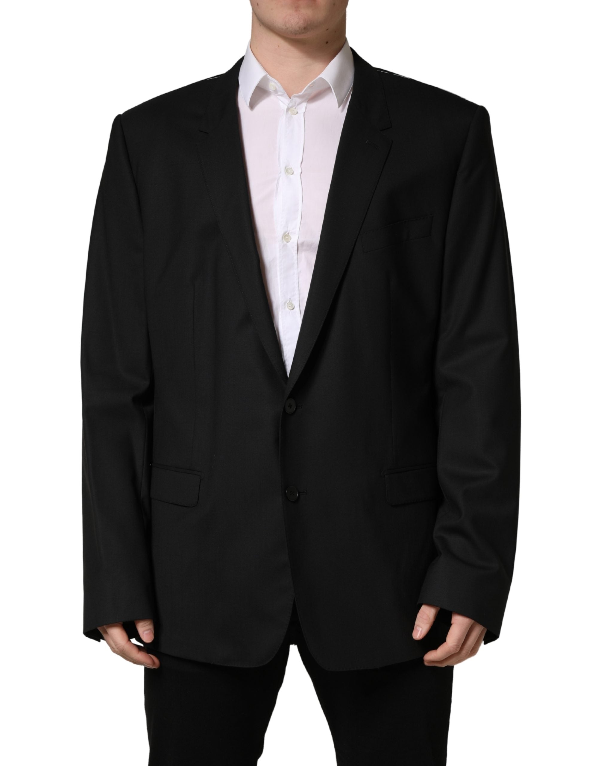 Dolce & Gabbana Black Single Breasted 2 Button Suit Jacket Dolce & Gabbana