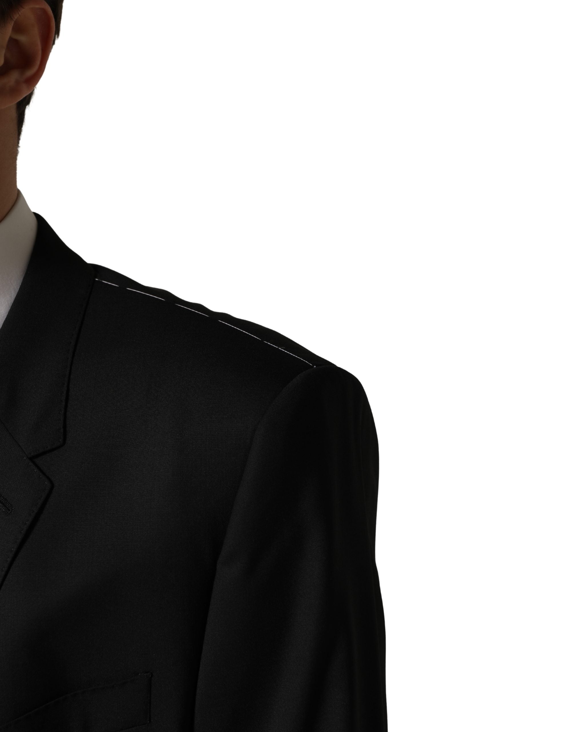Dolce & Gabbana Black Single Breasted 2 Button Suit Jacket Dolce & Gabbana