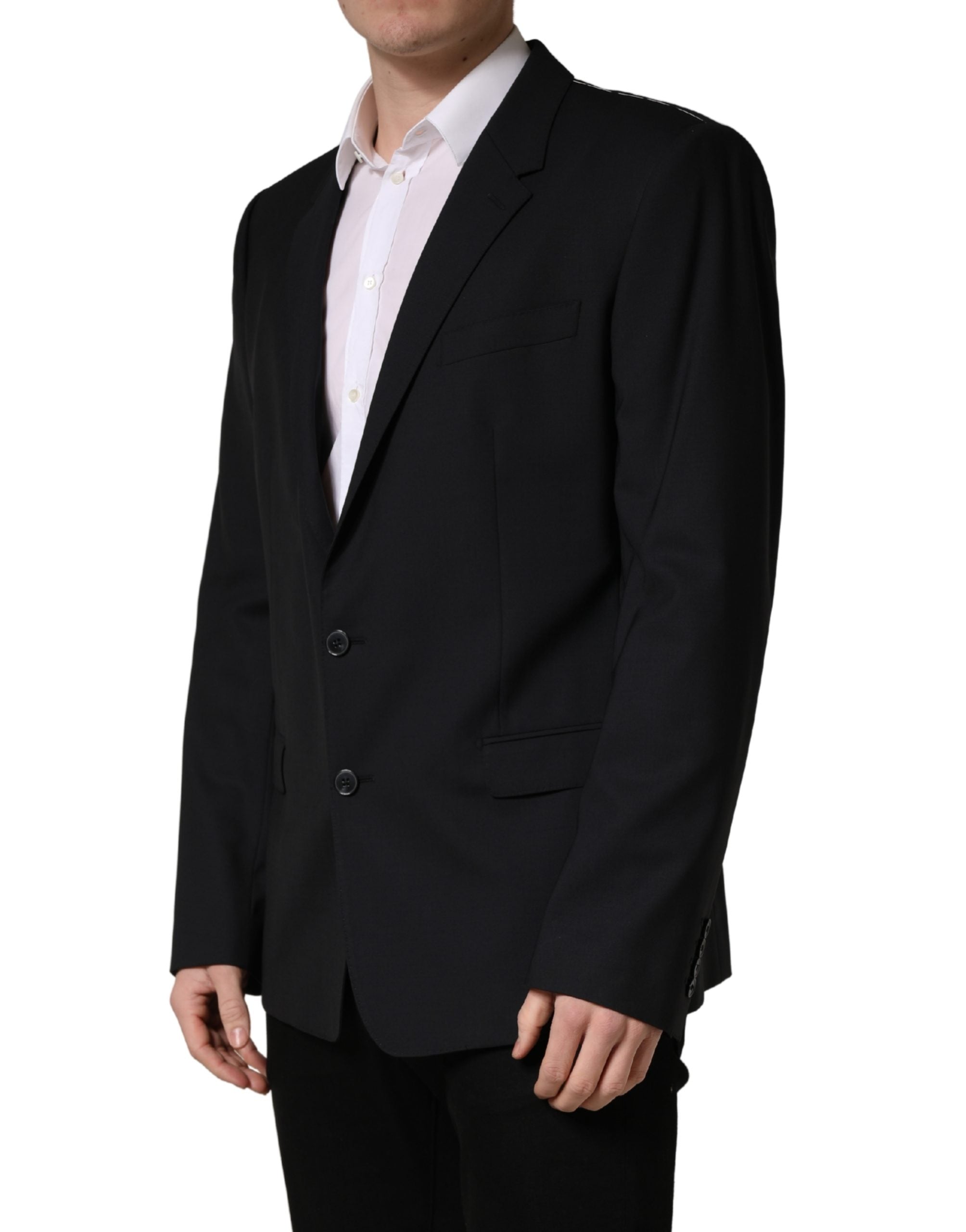 Dolce & Gabbana Blue Single Breasted 2 Button Suit Jacket Dolce & Gabbana