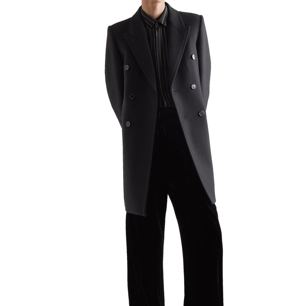 Saint Laurent Black Wool False Saint Laurent