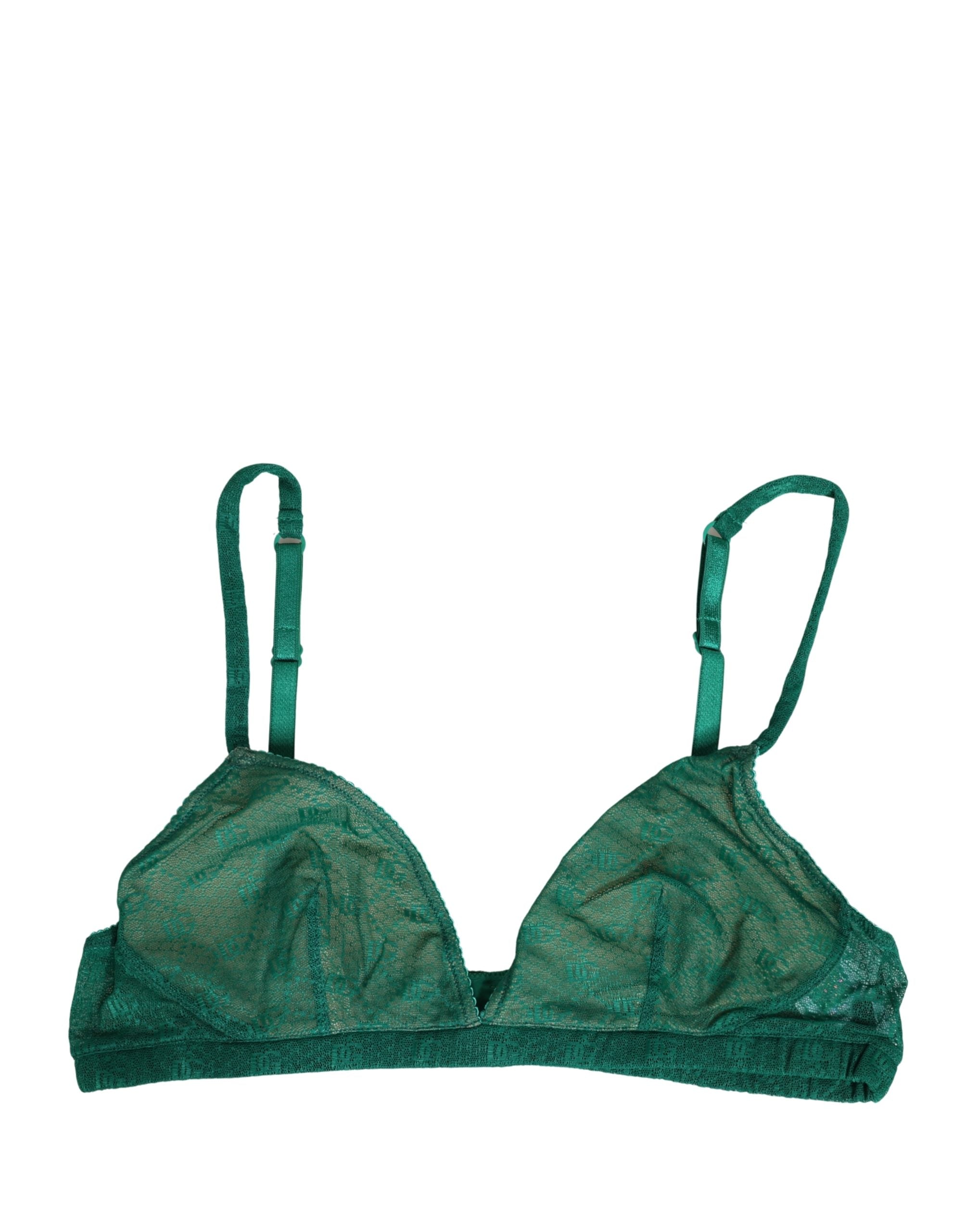Dolce & Gabbana Green Nylon Stretch Soft Cup Brassiere Underwear Dolce & Gabbana