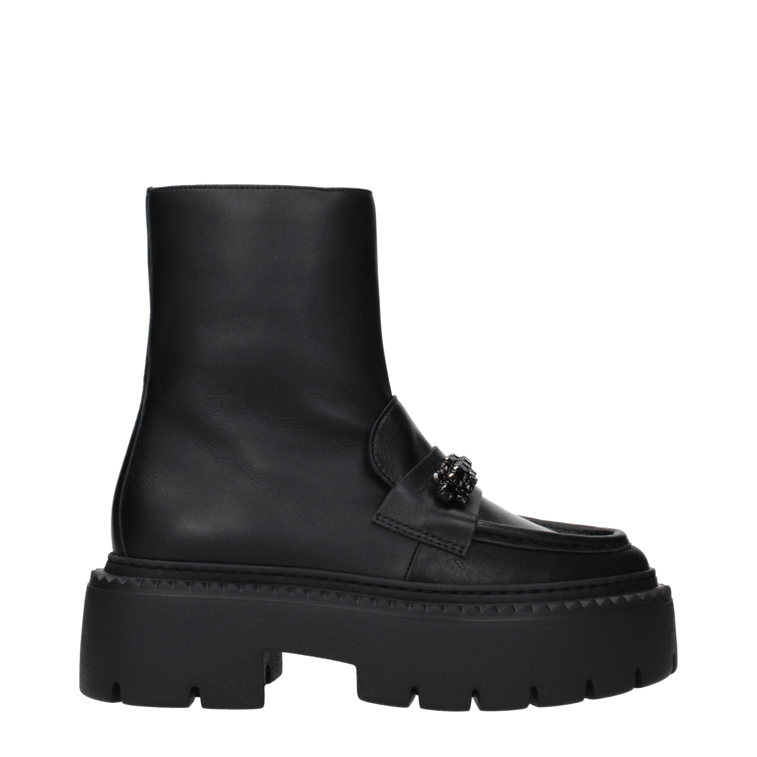 Jimmy Choo Black Leather Ankle Boots Jimmy Choo