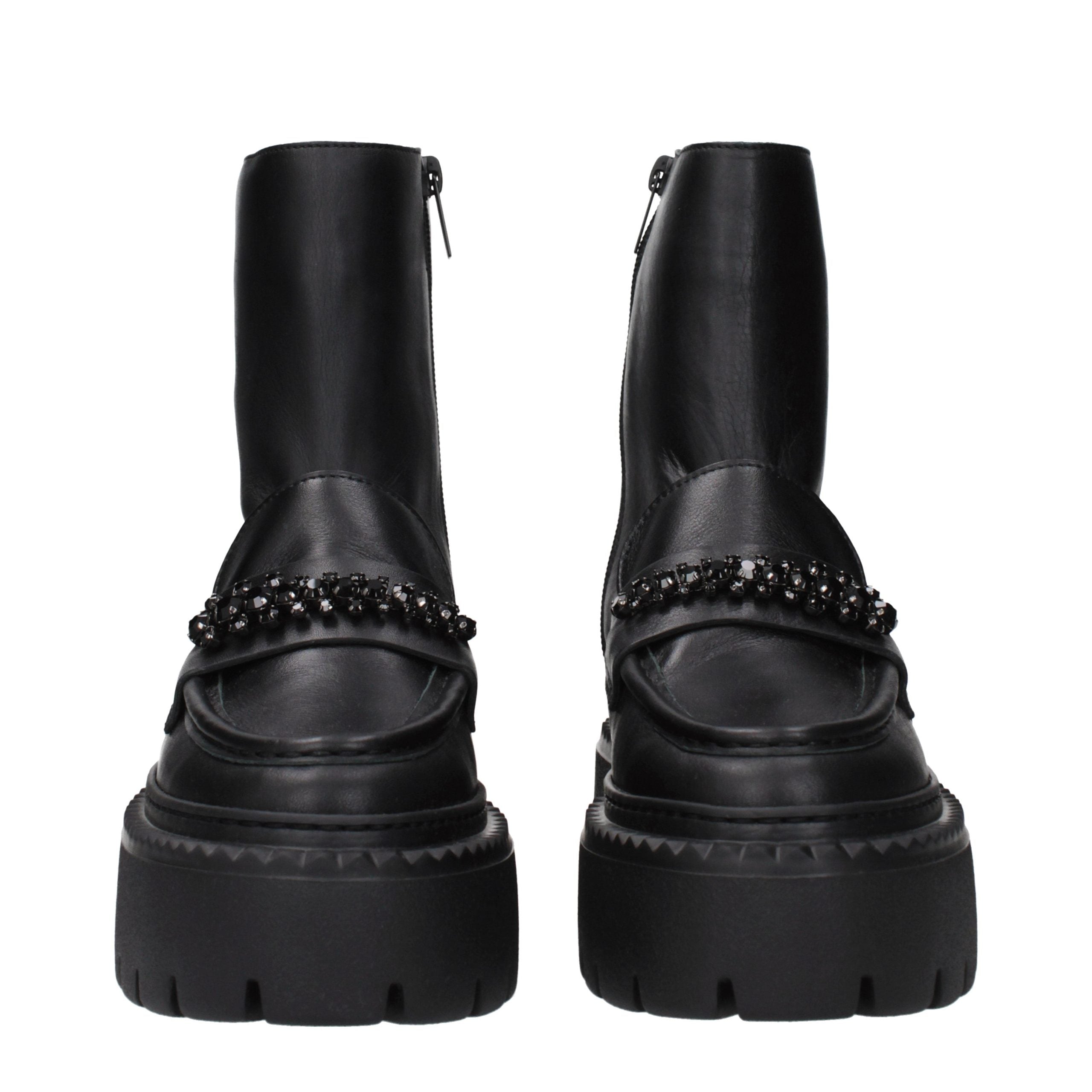 Jimmy Choo Black Leather Ankle Boots Jimmy Choo