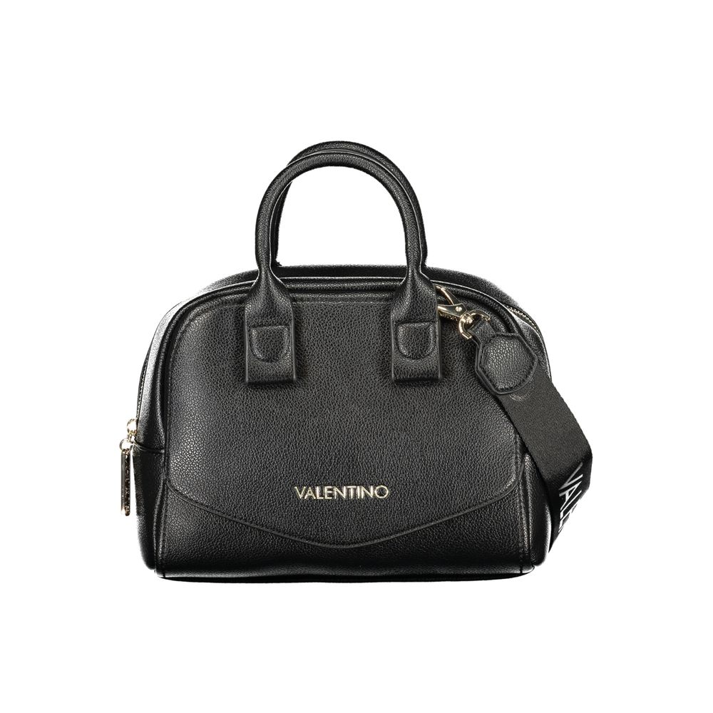 Mario Valentino Black Synthetic Leather Women's Bag with Shoulder Strap Mario Valentino