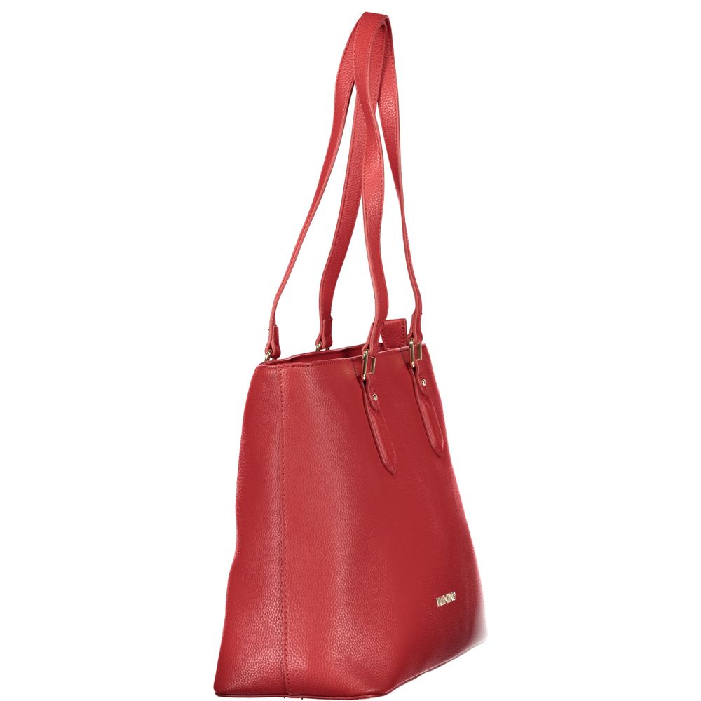 Mario Valentino Rosso Polyurethane Women's Bag With Zip Closure And Compartments Mario Valentino