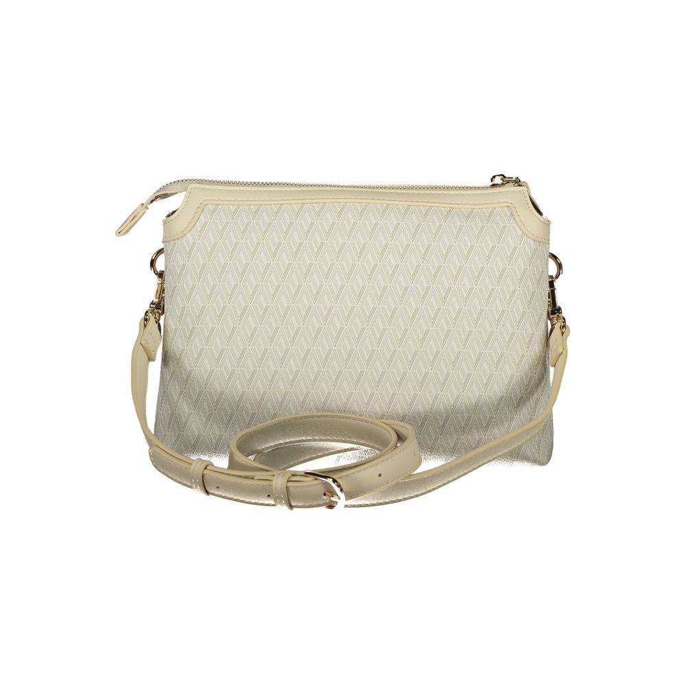 Mario Valentino Beige Polyurethane Women's Bag with Adjustable Shoulder Strap Mario Valentino