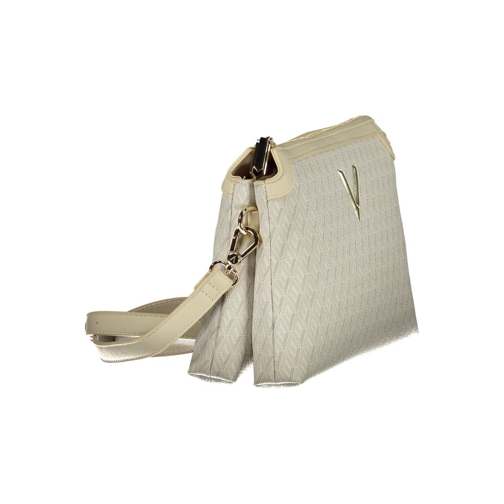 Mario Valentino Beige Polyurethane Women's Bag with Adjustable Shoulder Strap Mario Valentino