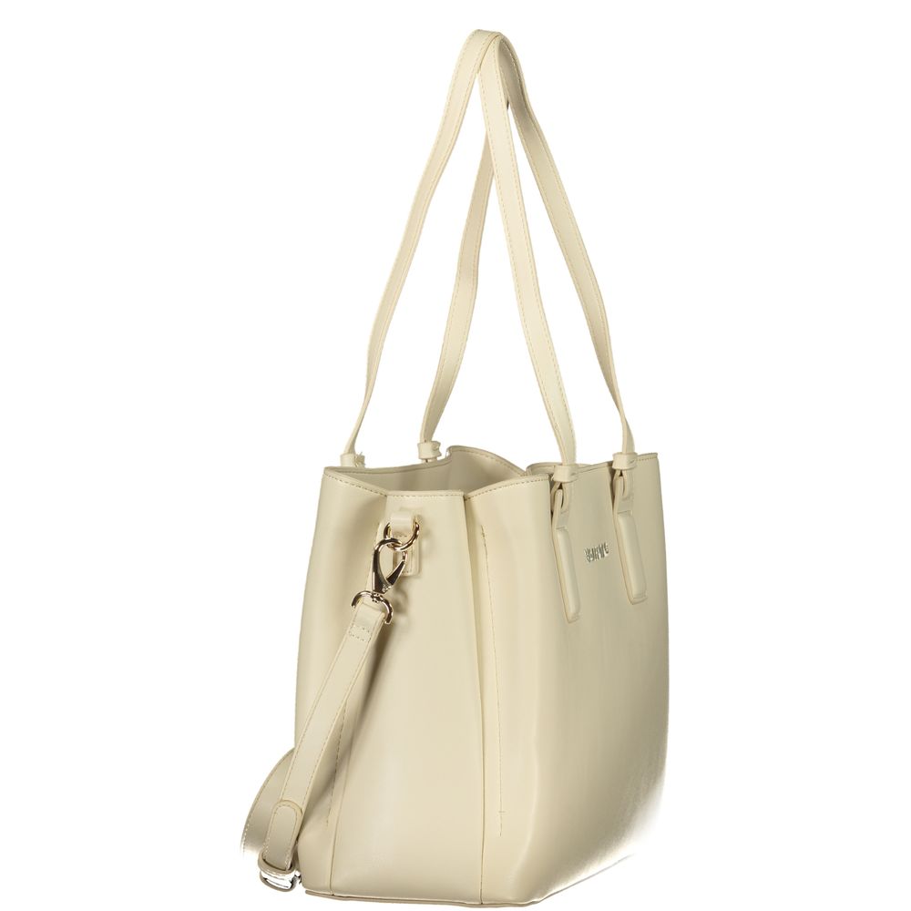 Mario Valentino Beige Poliuretano Women's Bag with Adjustable Strap and Pockets Mario Valentino