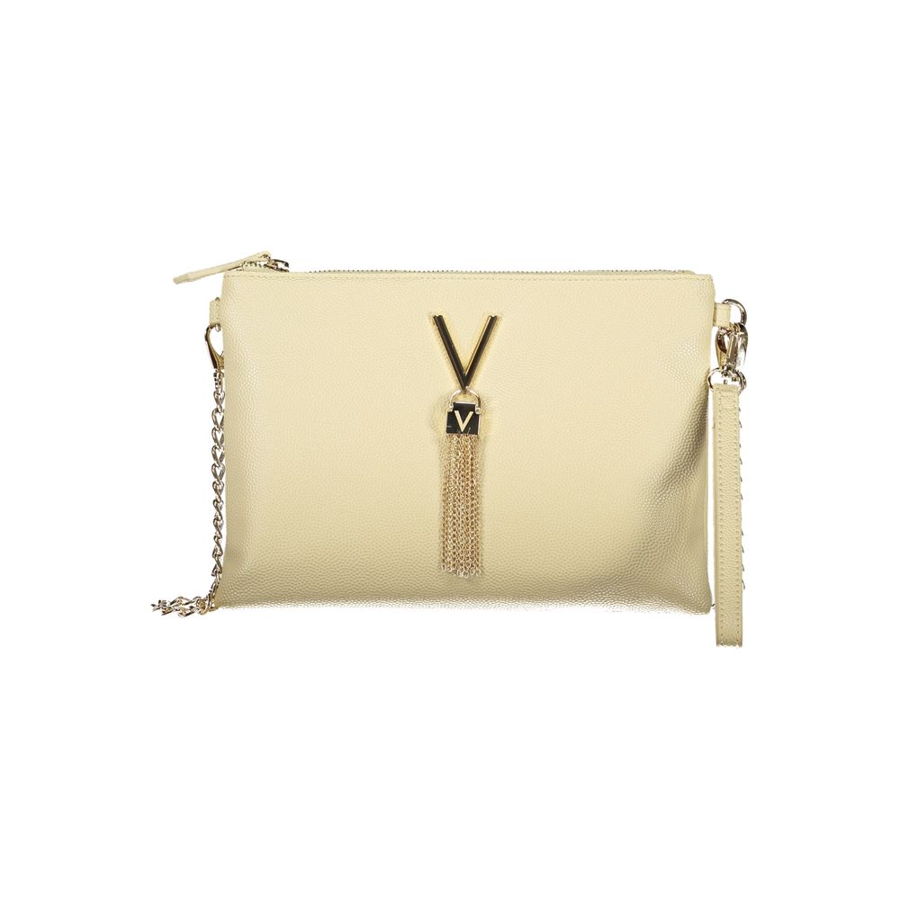 Mario Valentino Beige Polyurethane Women's Bag with Removable Chain Shoulder Strap Mario Valentino