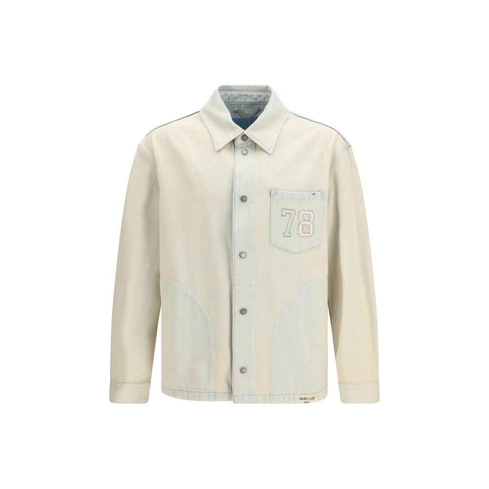 Golden Goose Beige Cotton Denim Jacket Golden Goose