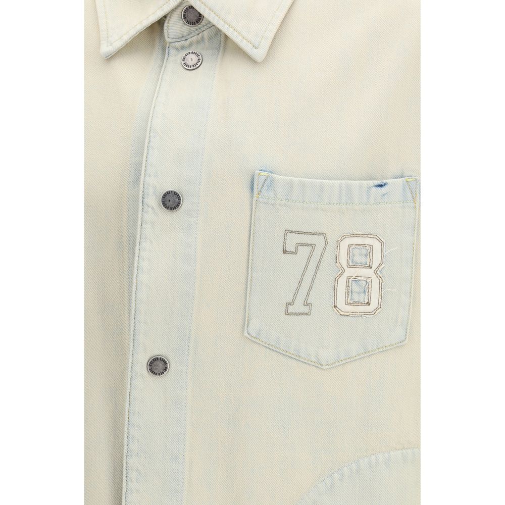 Golden Goose Beige Cotton Denim Jacket Golden Goose