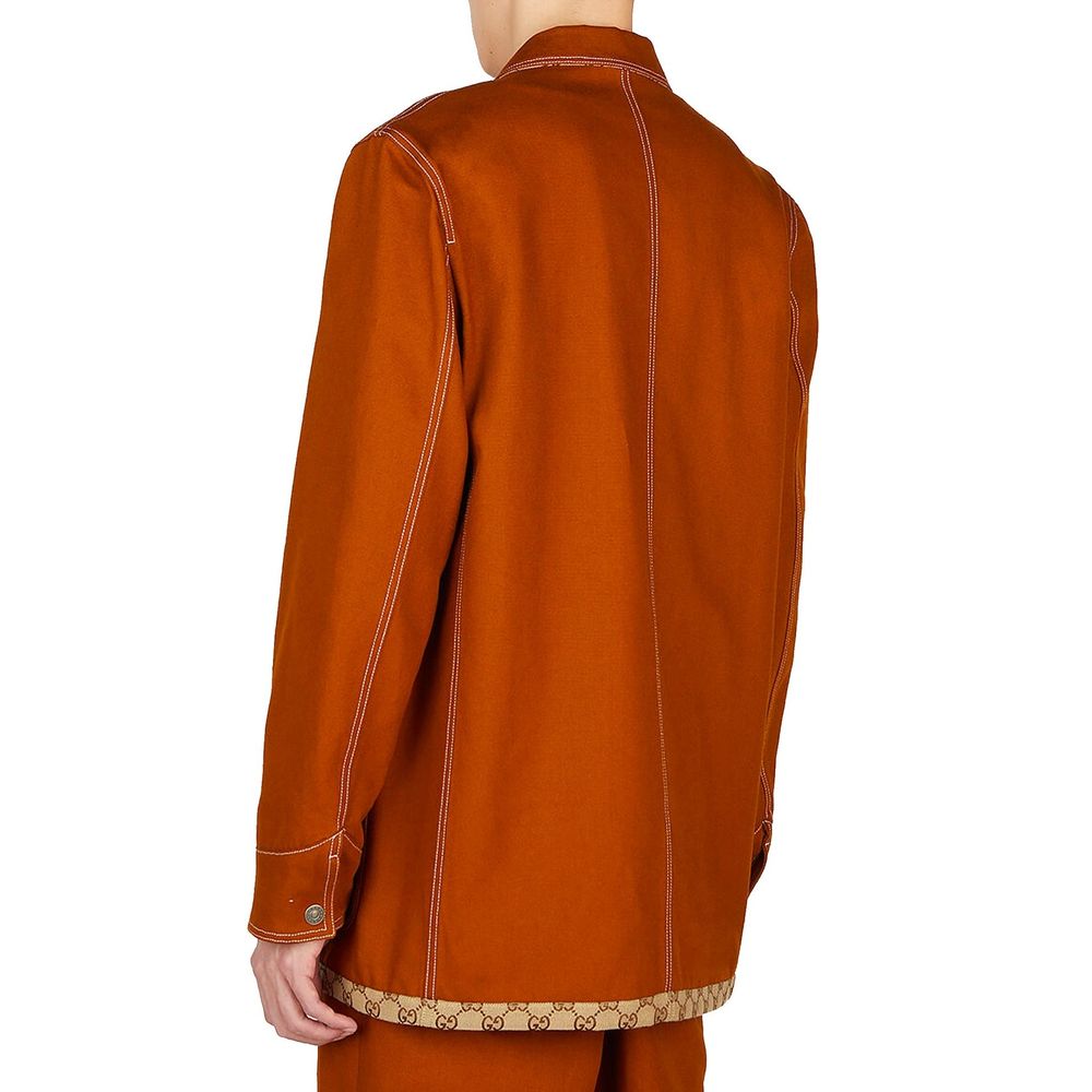 Gucci Brown Cotton Coat Gucci
