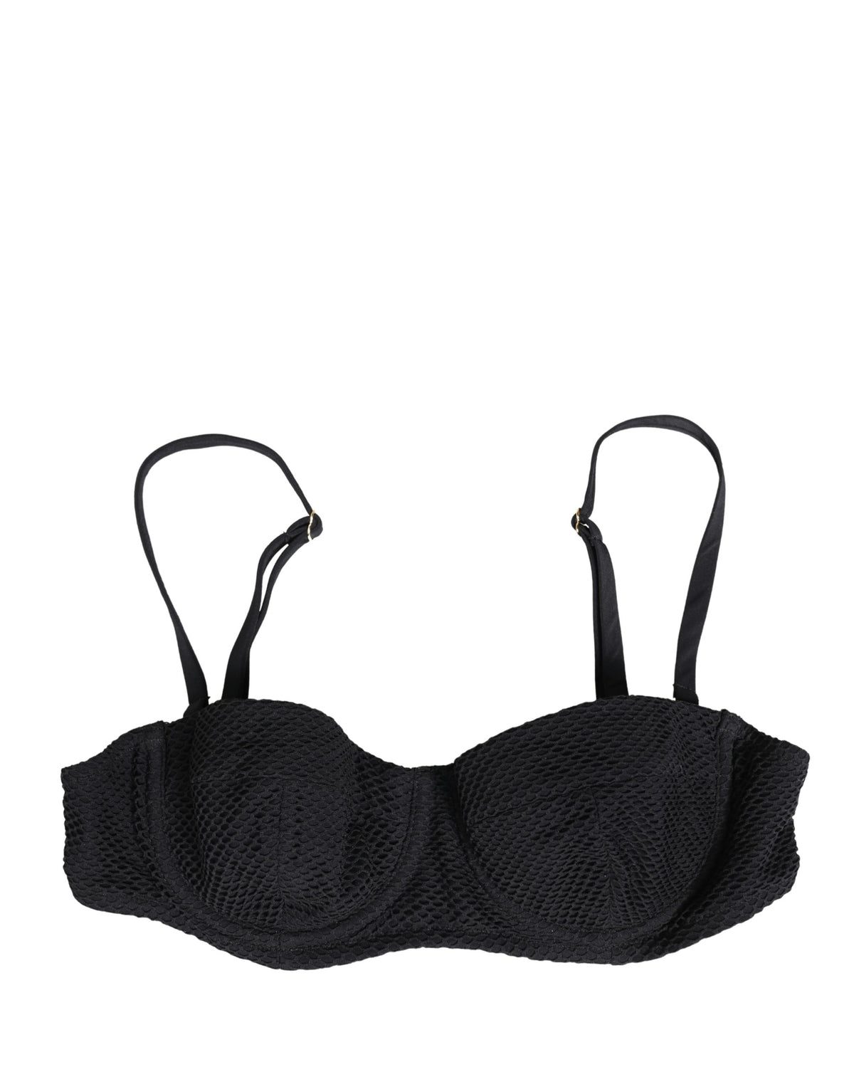 Dolce & Gabbana Black Nylon Padded Balconnet Brassiere Underwear
