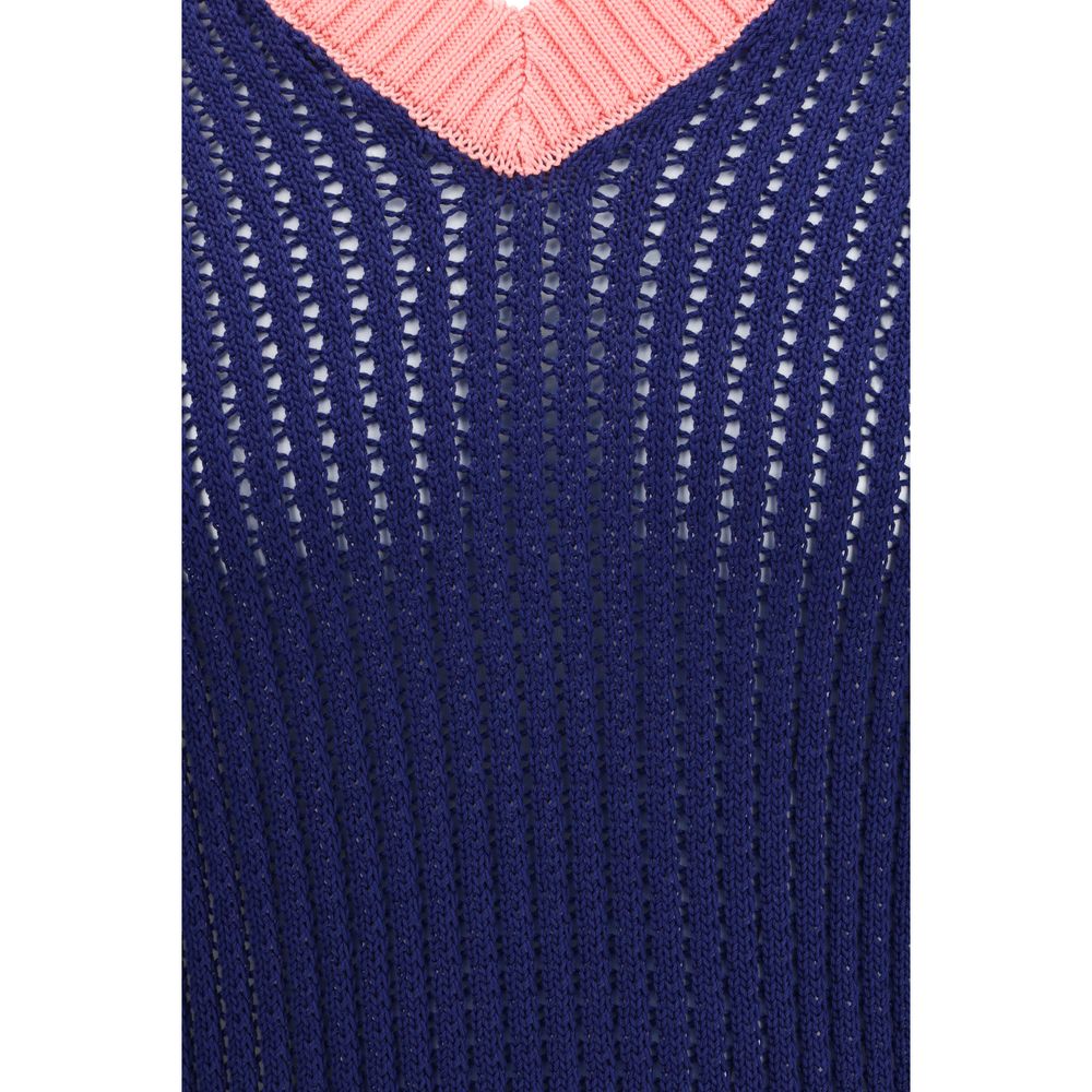 Fendi Blue Cotton Sweatshirt Fendi