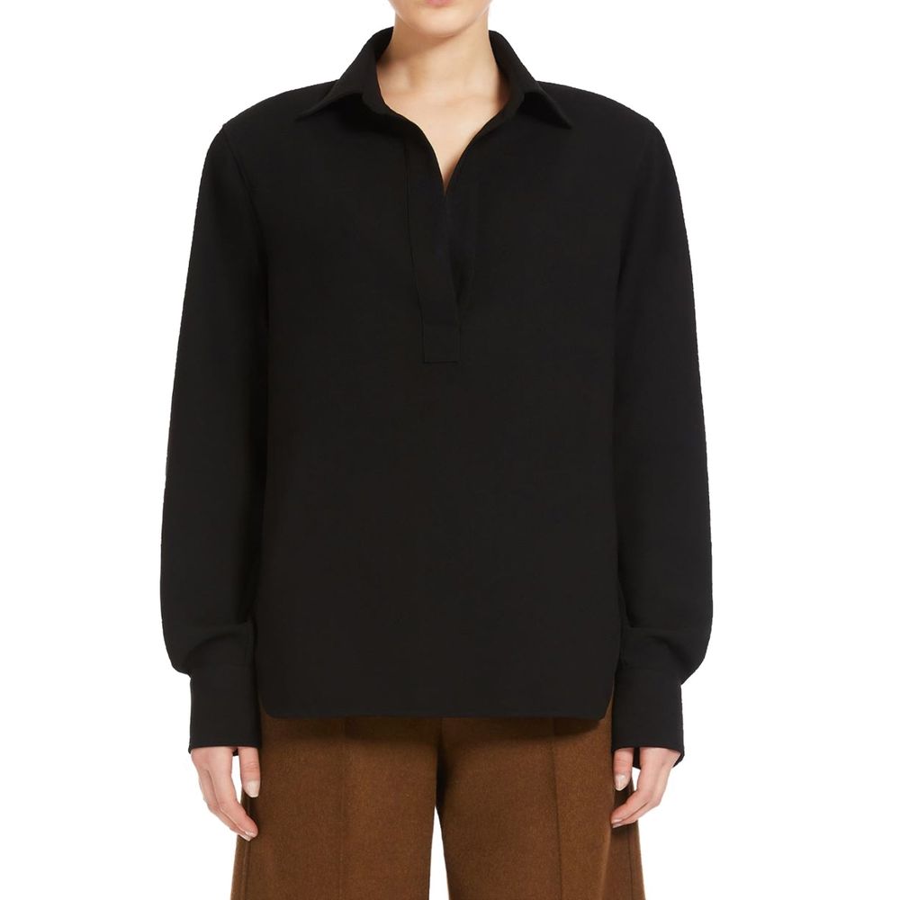 Max Mara Black Cotton Shirt Max Mara