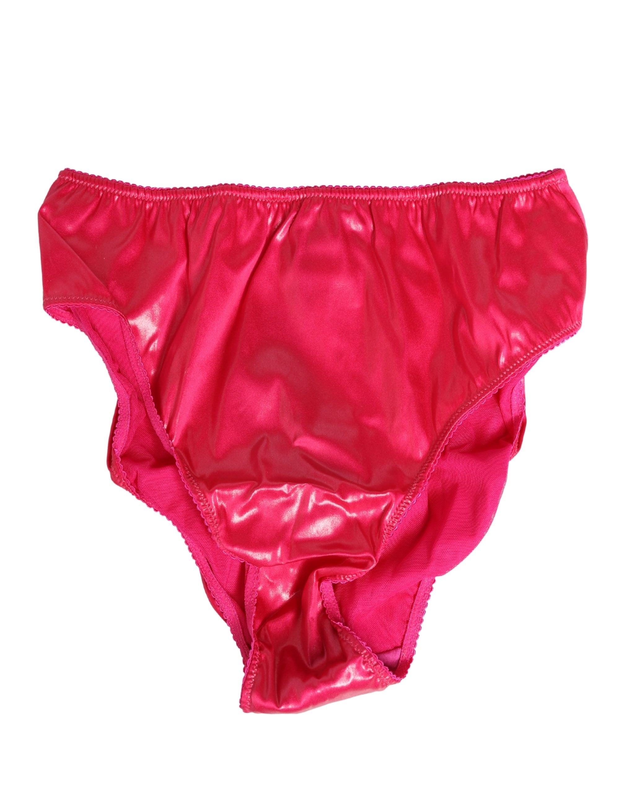 Dolce & Gabbana Pink Silk Satin Slip Girdle Panty Underwear Dolce & Gabbana