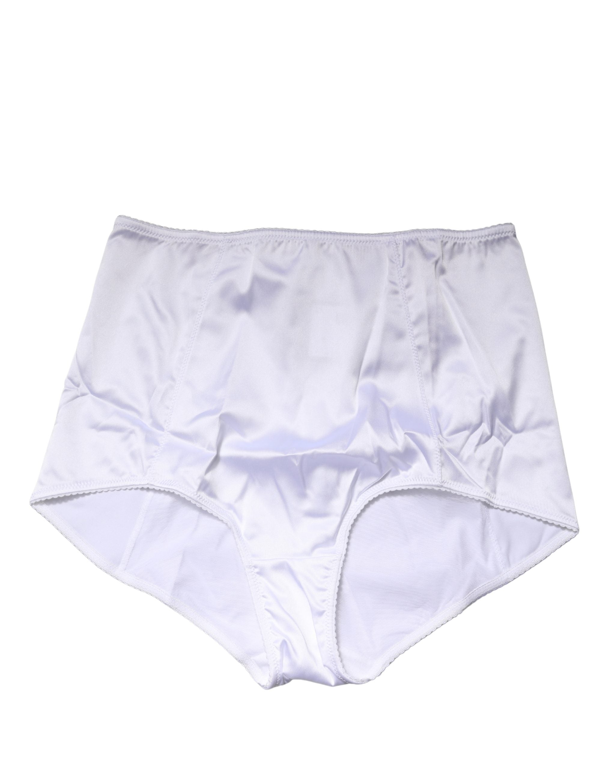 Dolce & Gabbana White Silk Blend High Waist Girdle Panty Underwear Dolce & Gabbana