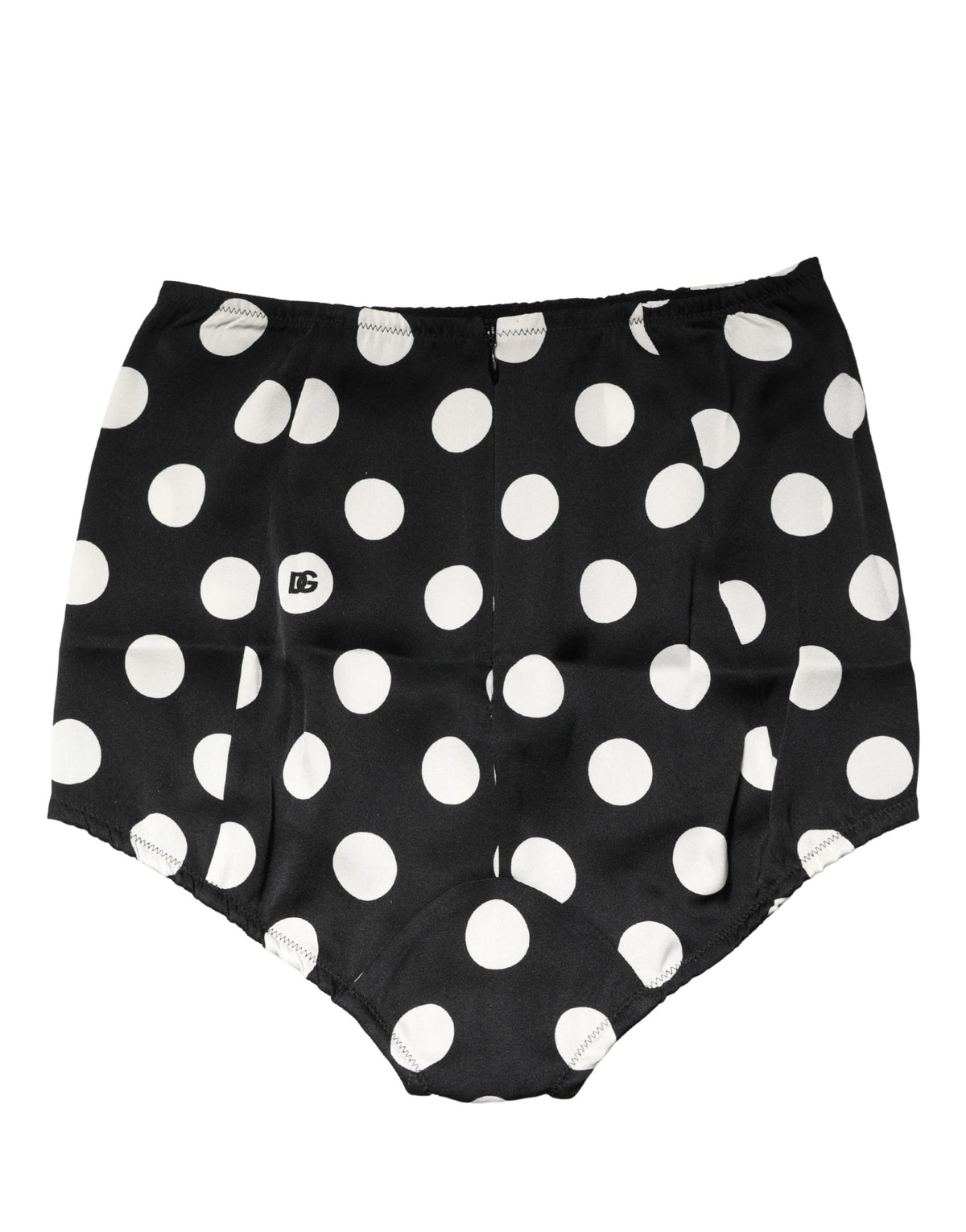 Dolce & Gabbana Black Polka Dot High Waist Girdle Panty Underwear