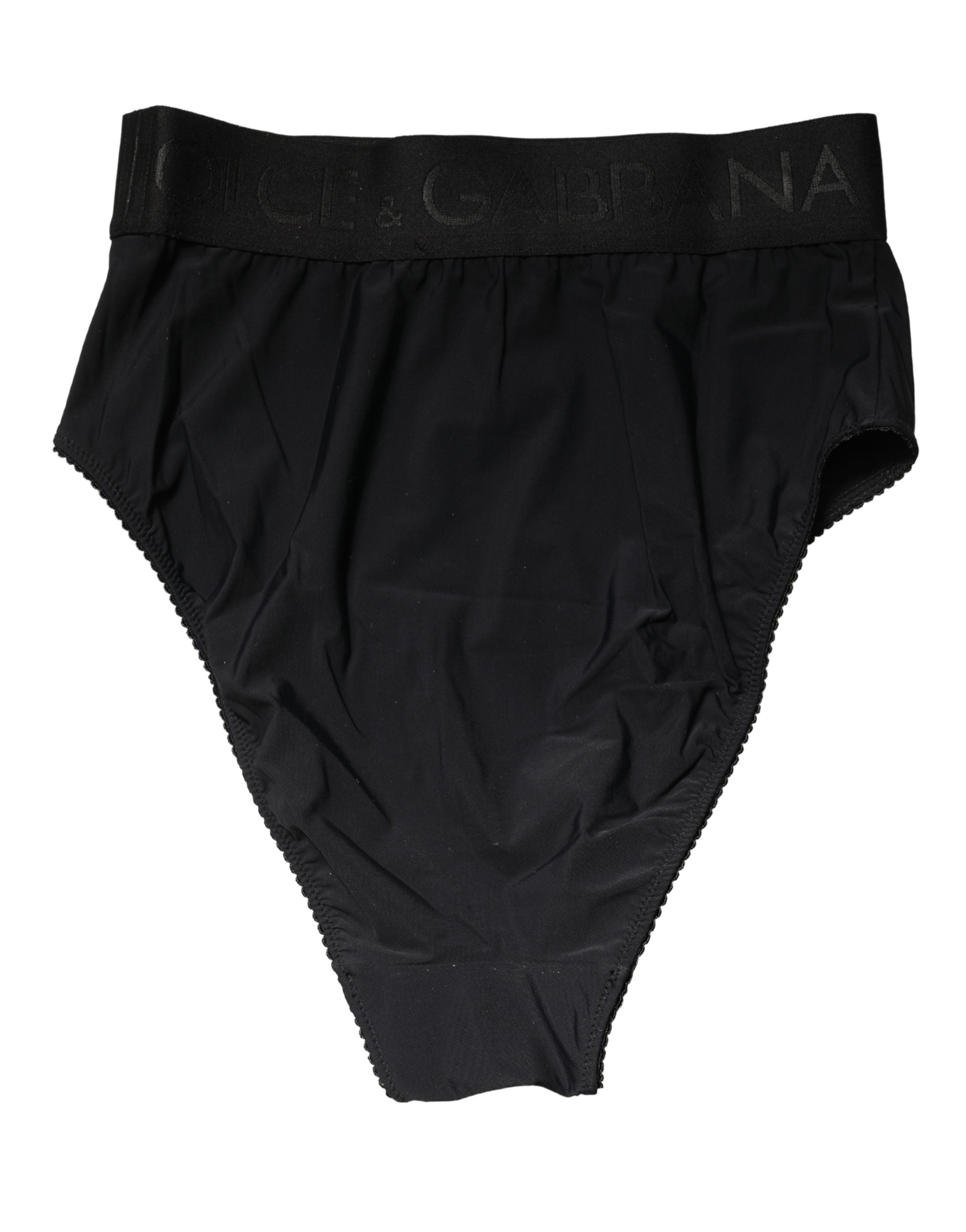 Dolce & Gabbana Black Logo Waistband High Brief Underwear Dolce & Gabbana