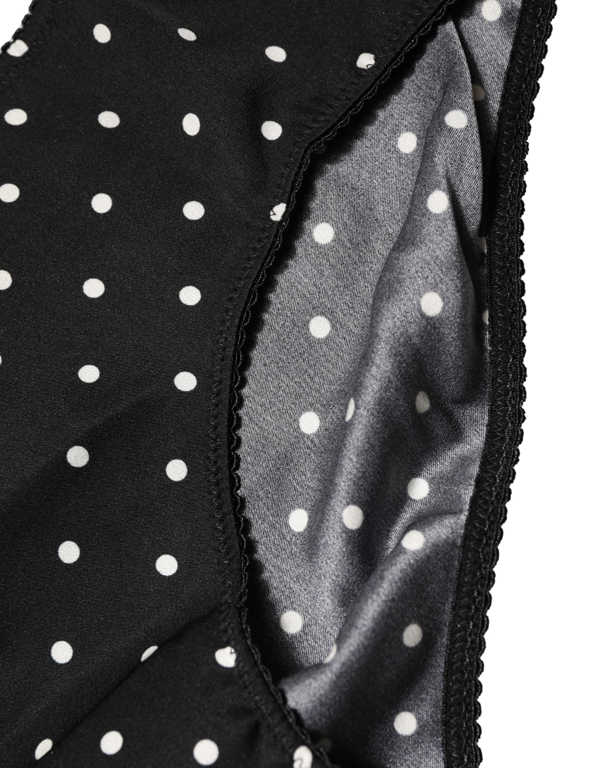 Dolce & Gabbana Black Polka Dots Mid Waist Brief Panty Underwear Dolce & Gabbana