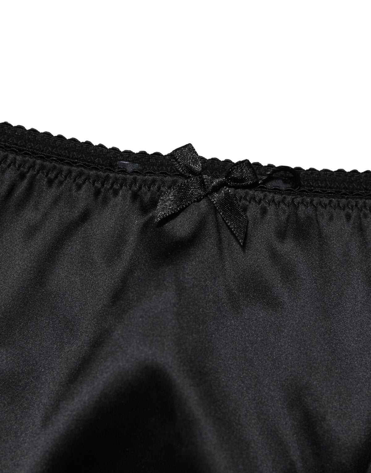 Dolce & Gabbana Black Silk Stretch Mid Waist Brief Panty Underwear