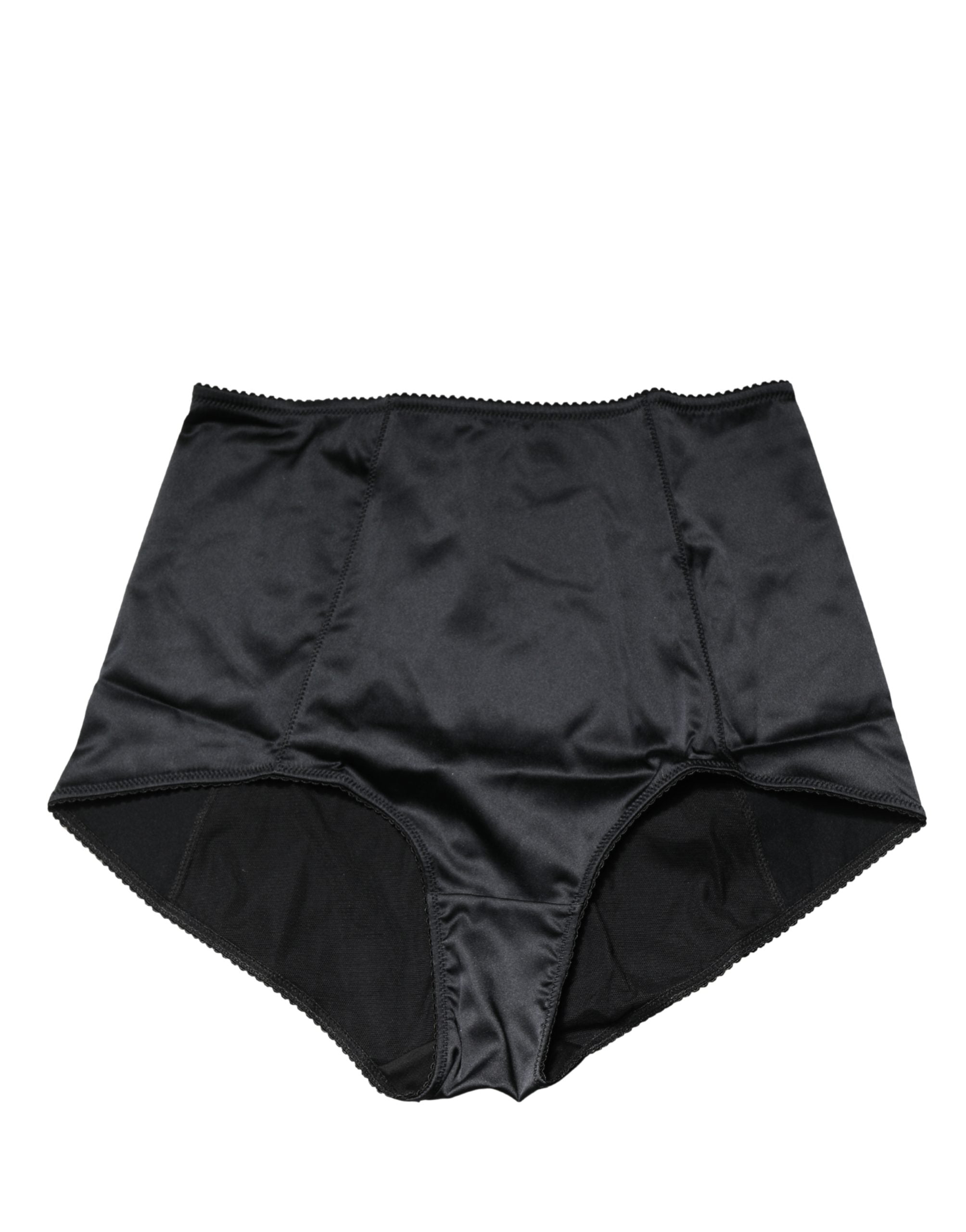 Dolce & Gabbana Black Silk Blend High Waist Girdle Panty Underwear Dolce & Gabbana