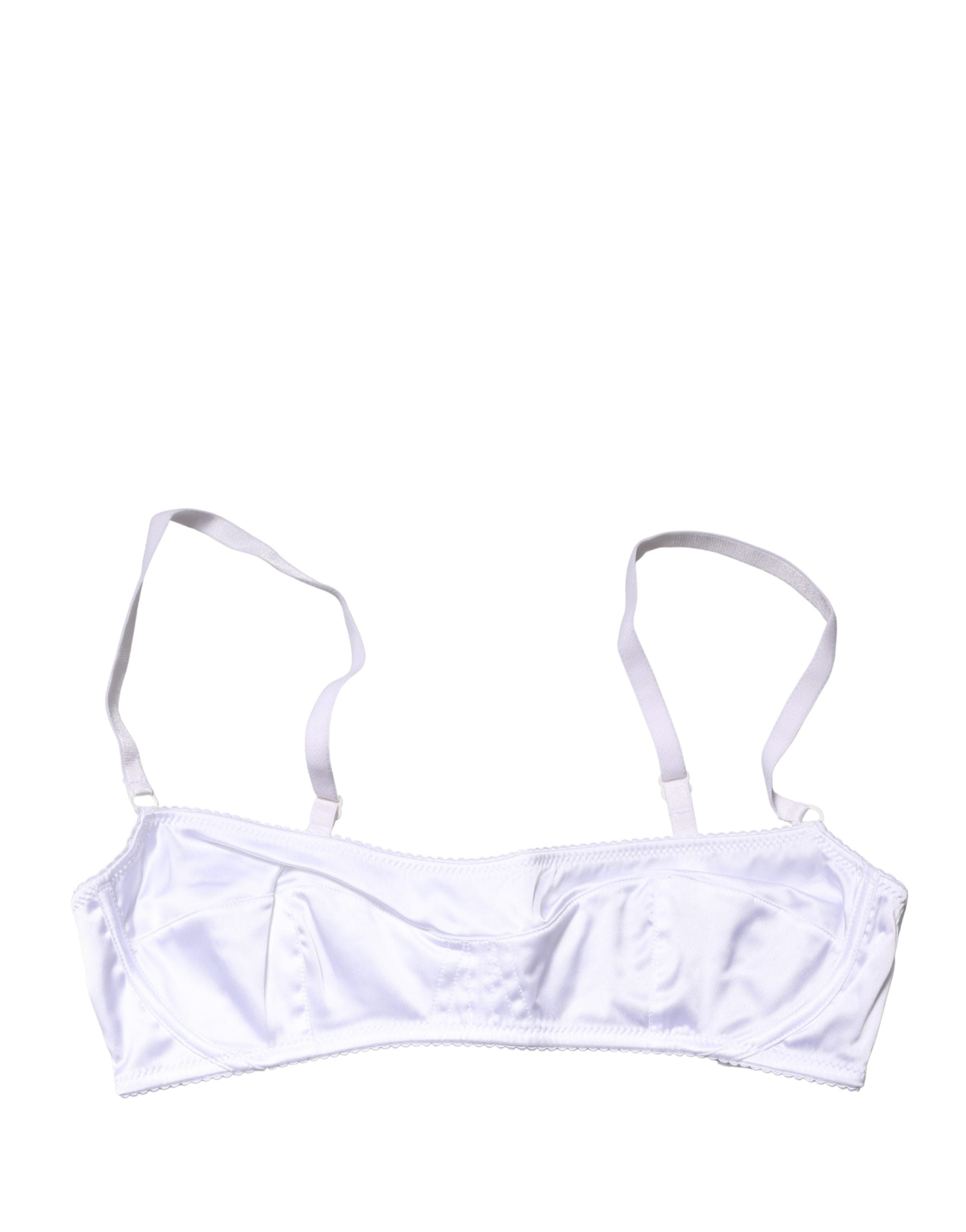 Dolce & Gabbana White Semi-Pad Underwire Balconette Bra Underwear Dolce & Gabbana