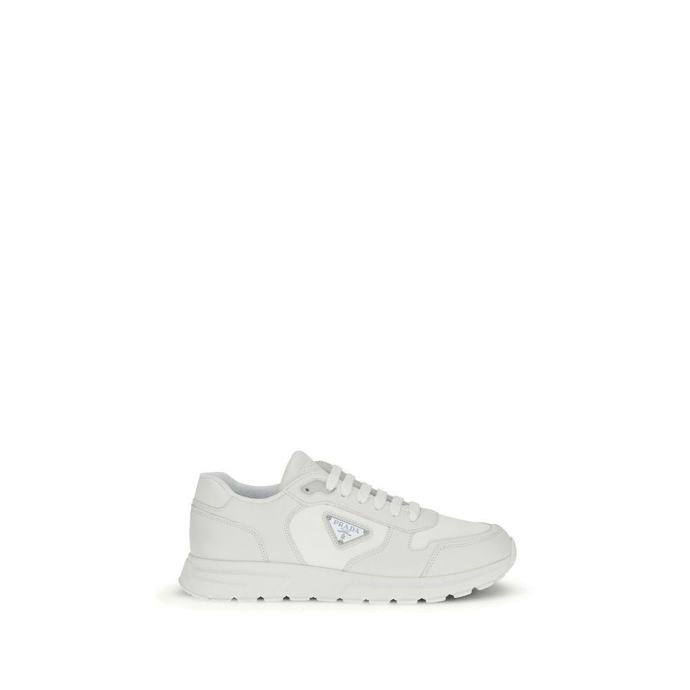 Prada White Recycled Polyamide Athletic Sneakers Prada