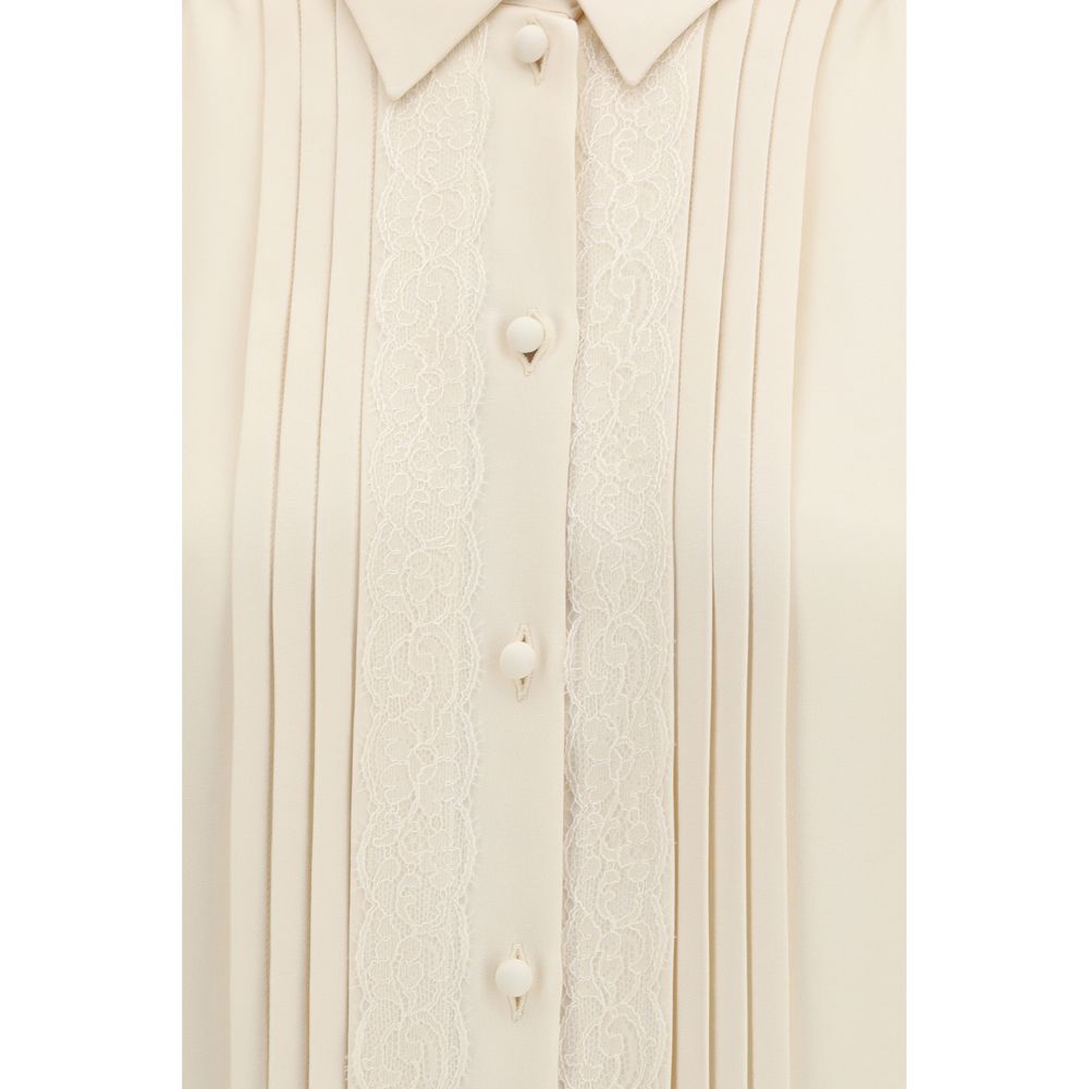Valentino Beige Silk Shirt Valentino