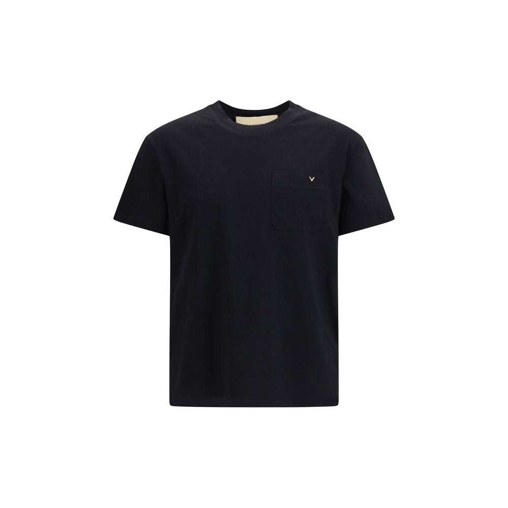 Valentino Garavani Black Cotton T-Shirt Valentino Garavani
