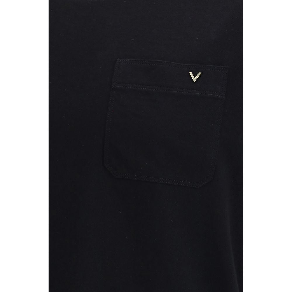 Valentino Garavani Black Cotton T-Shirt Valentino Garavani
