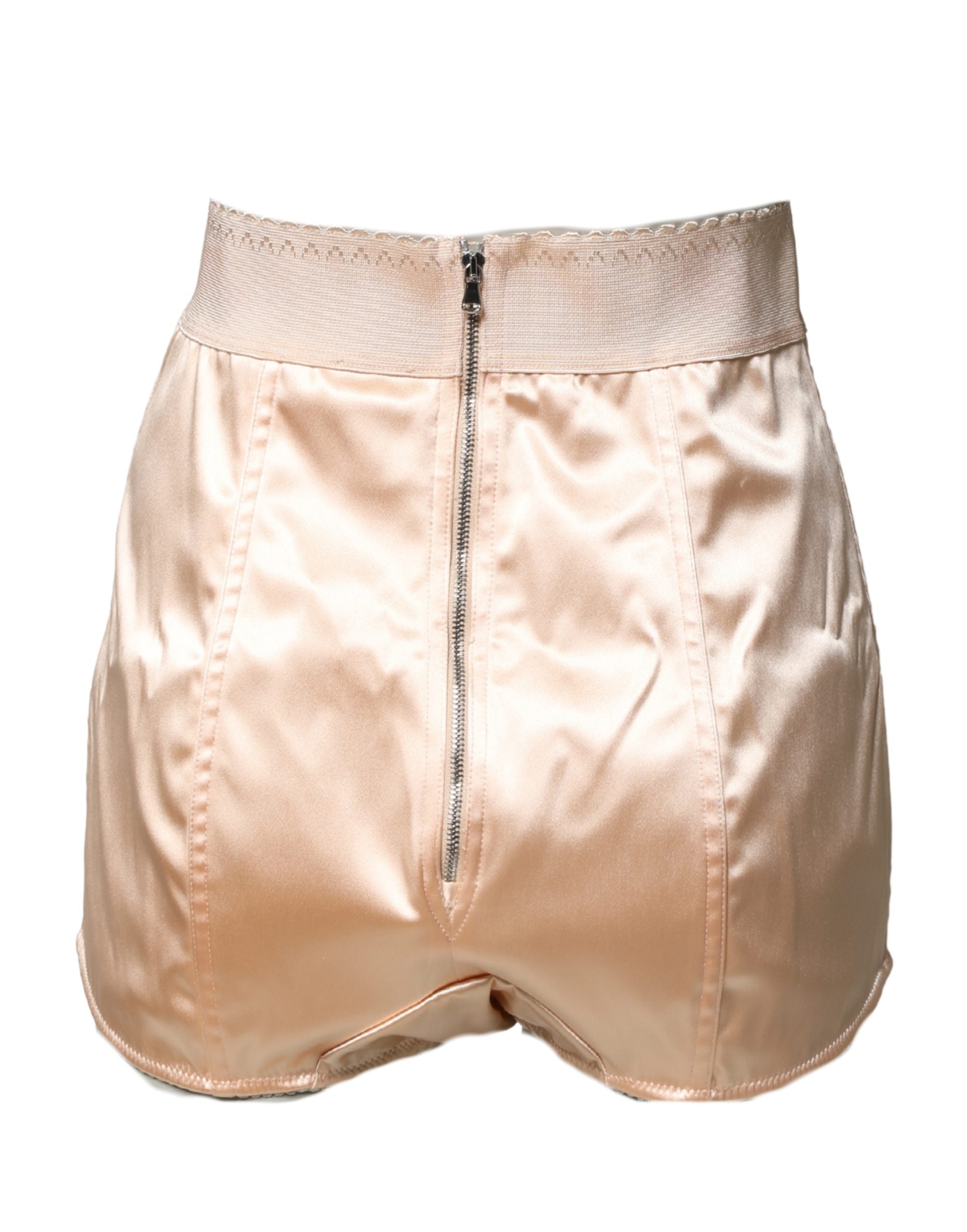 Dolce & Gabbana Beige Silk Blend High Waist Girdle Panty Underwear Dolce & Gabbana