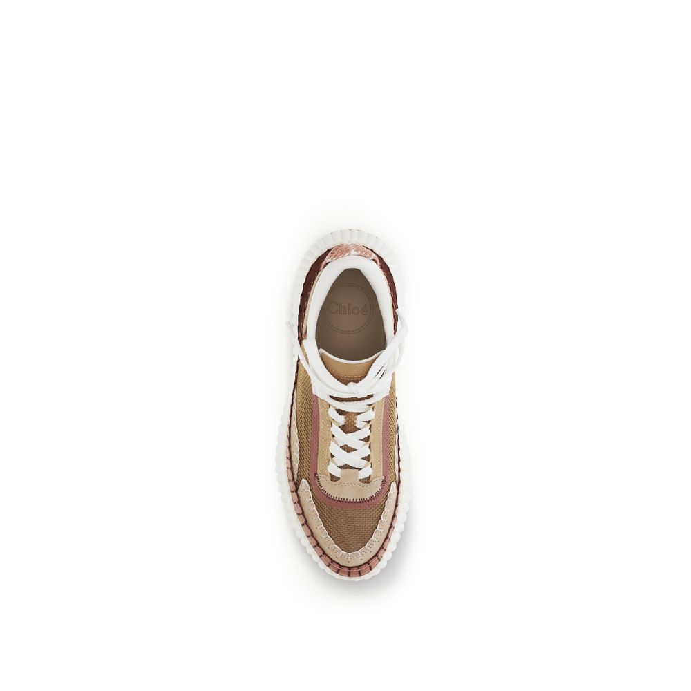 Chloé Brown Polyester Chunky Sneakers Chloé