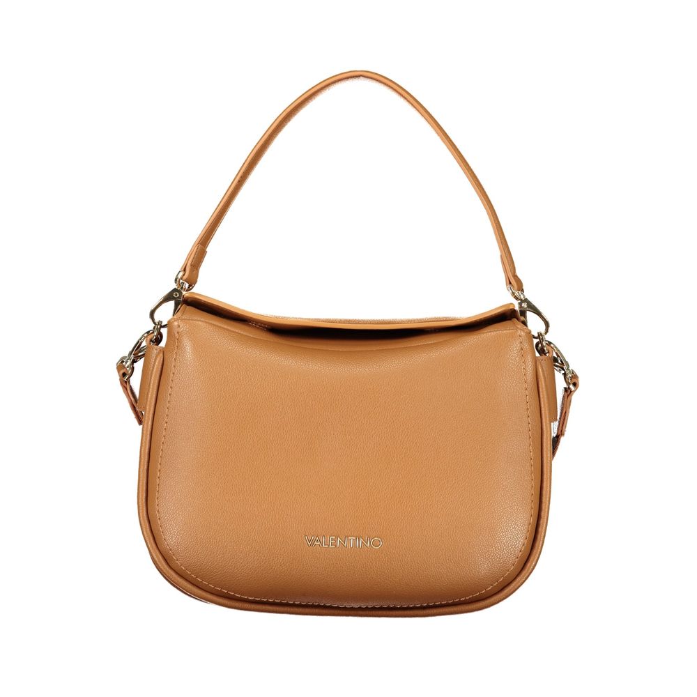 Mario Valentino Brown Polyurethane Women's Bag with Removable Shoulder Strap Mario Valentino