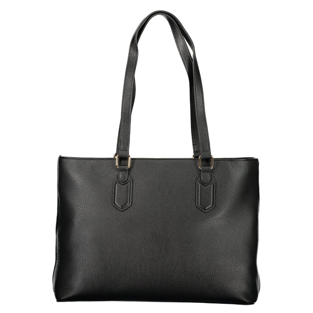 Mario Valentino Nero Poliuretano Womens Bag with Internal Pocket and Phone Spaces Mario Valentino