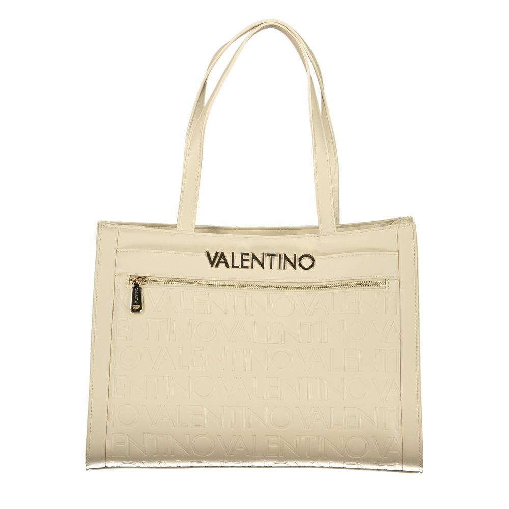 Mario Valentino Beige Polyurethane Womens Bag With Multiple Pockets Mario Valentino