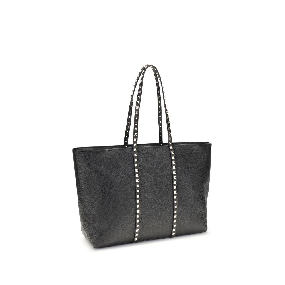 Valentino Garavani Black Calf Leather Bos Taurus Shoulder Bag Valentino Garavani