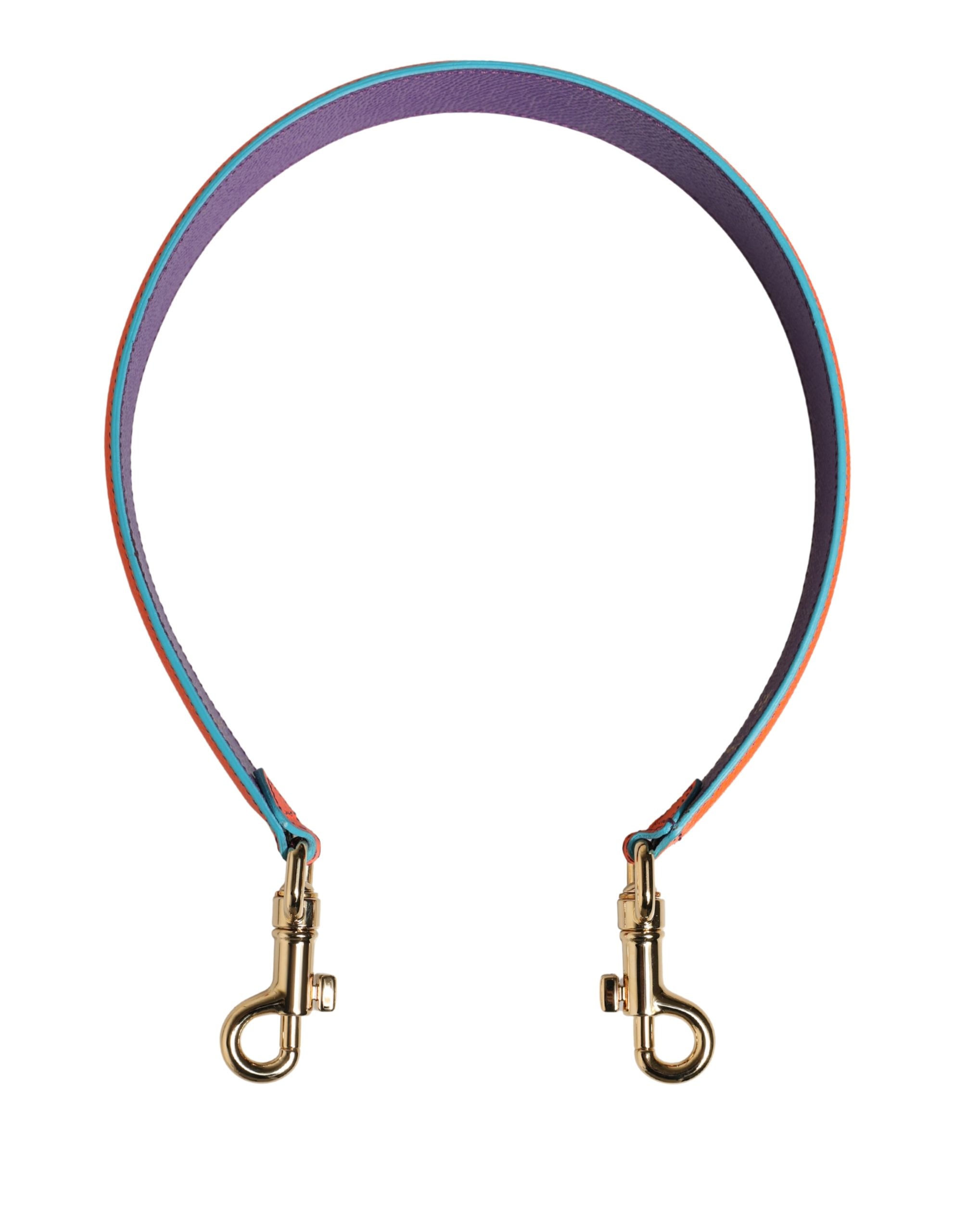 Dolce & Gabbana Orange Purple Calf Leather Bag Accessory Shoulder Strap Dolce & Gabbana